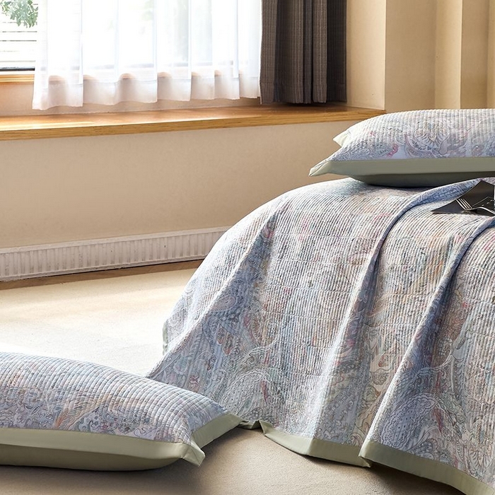 91家纺网 家纺一手货源 找家纺 南通朵美纺织品有限公司 2025【DM】50天丝软席席子三件套 塞纳风情