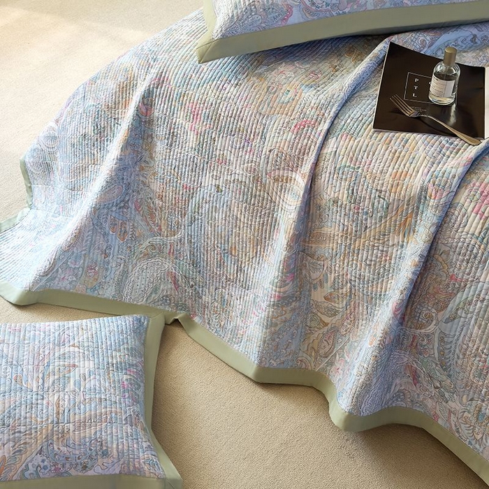 91家纺网 家纺一手货源 找家纺 南通朵美纺织品有限公司 2025【DM】50天丝软席席子三件套 塞纳风情