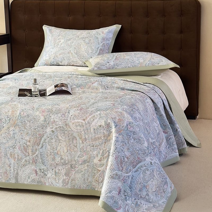 91家纺网 家纺一手货源 找家纺 南通朵美纺织品有限公司 2025【DM】50天丝软席席子三件套 塞纳风情