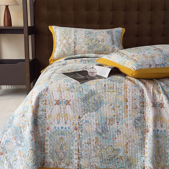 91家纺网 家纺一手货源 找家纺 南通朵美纺织品有限公司 2025【DM】50天丝软席席子三件套 图腾