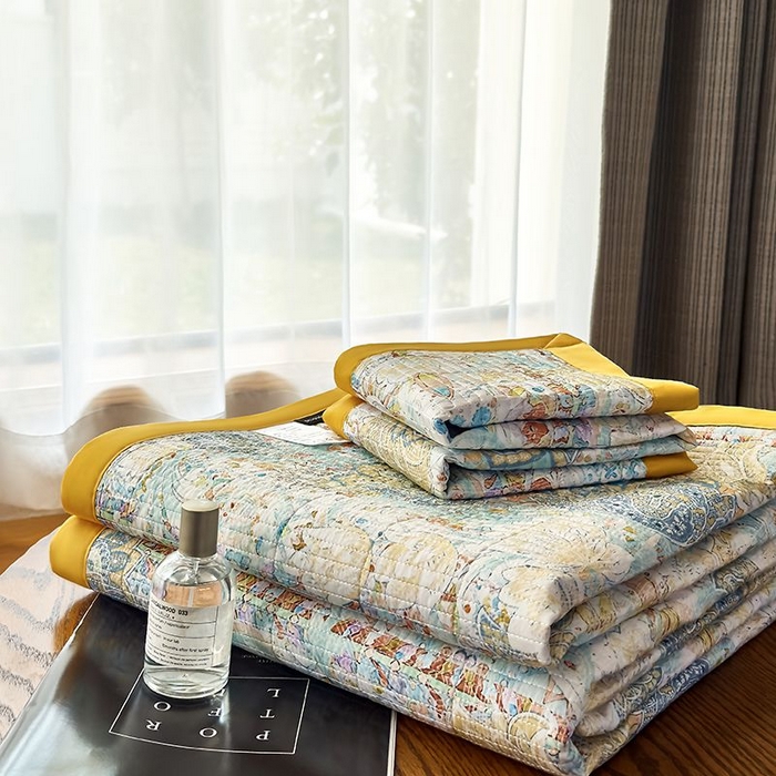 91家纺网 家纺一手货源 找家纺 南通朵美纺织品有限公司 2025【DM】50天丝软席席子三件套 图腾