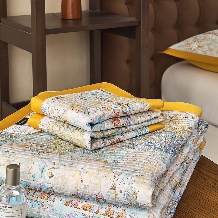 91家纺网 家纺一手货源 找家纺 南通朵美纺织品有限公司 2025【DM】50天丝软席席子三件套 图腾