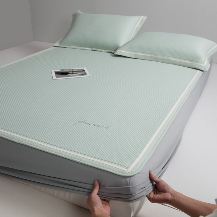 91家纺网 家纺一手货源 找家纺 （总）席世家 2025春夏新款冰豆豆凉席冰川席空调席子单凉席