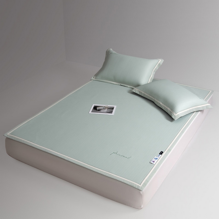 91家纺网 家纺一手货源 找家纺 席世家 2025春夏新款冰豆豆凉席冰川席空调席子单凉席 曼波绿