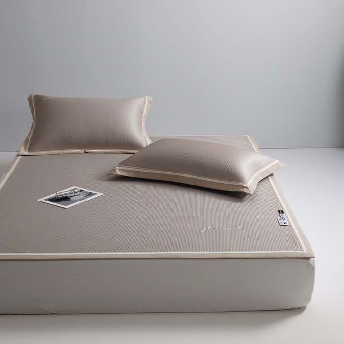 91家纺网 家纺一手货源 找家纺 席世家 2025春夏新款冰豆豆凉席冰川席空调席子单凉席 香槟金