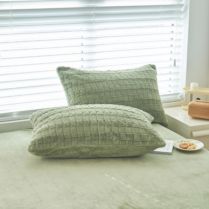 （总）耐思家纺 2025 新款A类母婴级兔毛绒单枕套