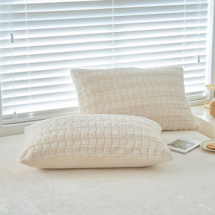 91家纺网 家纺一手货源 找家纺 （总）耐思家纺 2025 新款A类母婴级兔毛绒单枕套