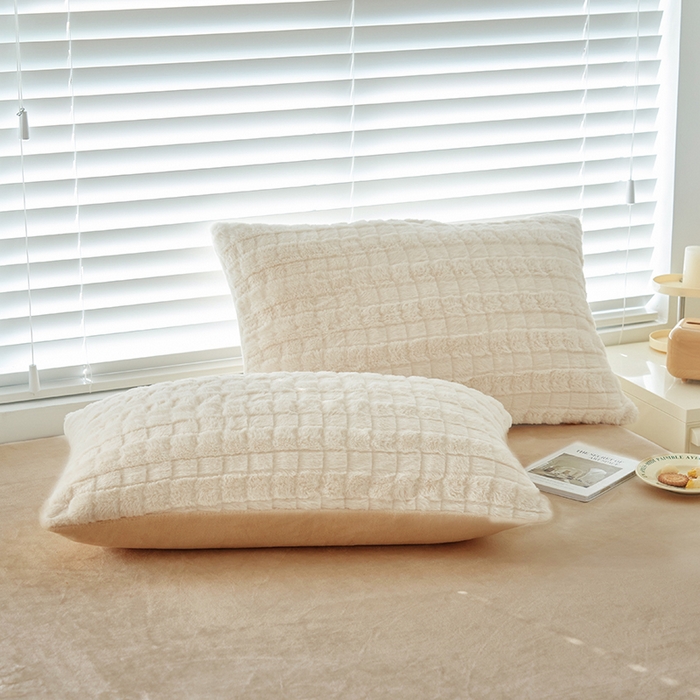 91家纺网 家纺一手货源 找家纺 （总）耐思家纺 2025 新款A类母婴级兔毛绒单枕套