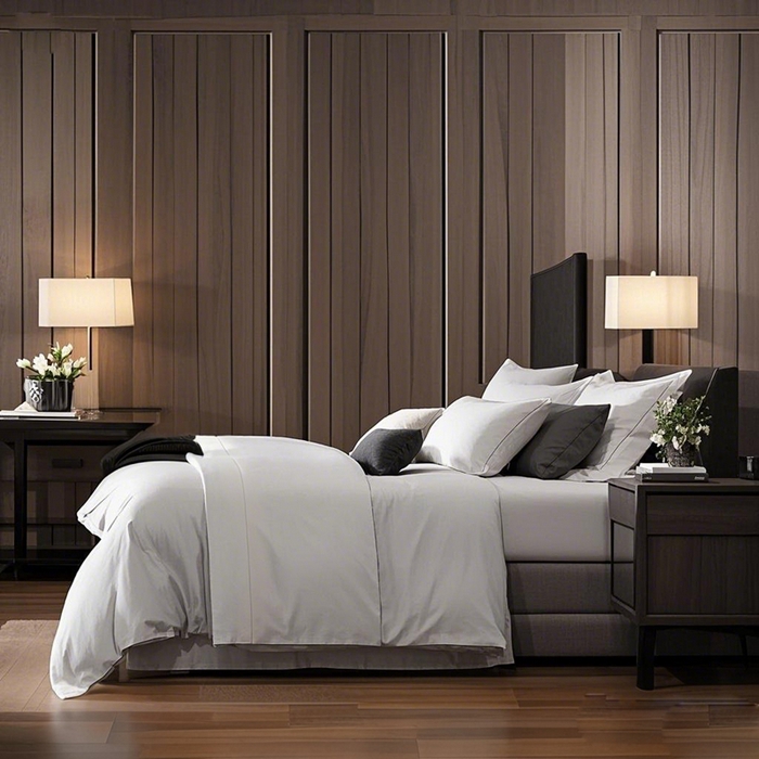 91家纺网 家纺一手货源 找家纺 （总）宜眠家纺 2025全棉贡缎高端新款连锁酒店四件套40支贡缎全棉纯棉五星级酒店宾馆四件套