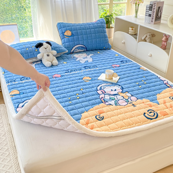 91家纺网 家纺一手货源 找家纺 （总）耐思家纺 2024新款柔软A类加厚保暖牛奶绒床褥