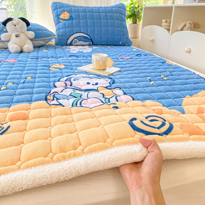 91家纺网 家纺一手货源 找家纺 （总）耐思家纺 2024新款柔软A类加厚保暖牛奶绒床褥