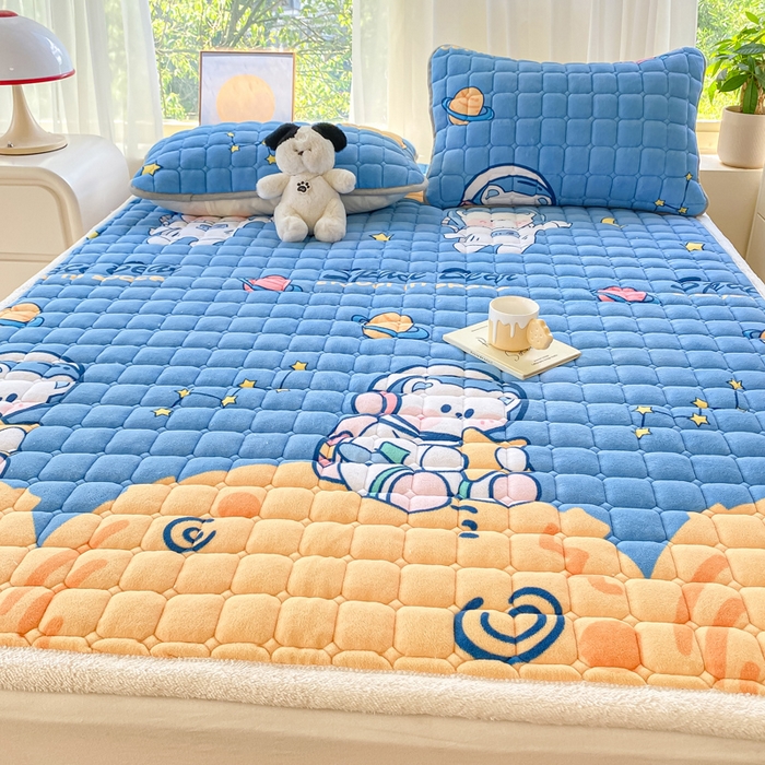 91家纺网 家纺一手货源 找家纺 （总）耐思家纺 2024新款柔软A类加厚保暖牛奶绒床褥