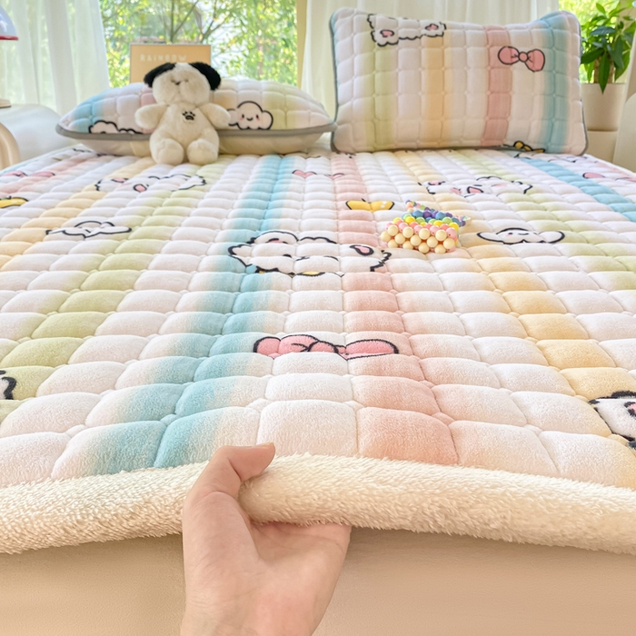 91家纺网 家纺一手货源 找家纺 （总）耐思家纺 2024新款柔软A类加厚保暖牛奶绒床褥