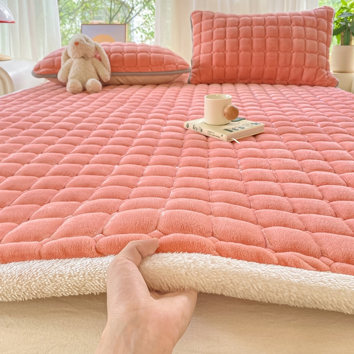 91家纺网 家纺一手货源 找家纺 （总）耐思家纺 2024新款柔软A类加厚保暖牛奶绒床褥