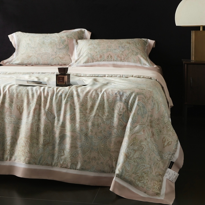 91家纺网 家纺一手货源 找家纺 （总）南通朵美纺织品有限公司 2025新款【DM】100支顶级天丝系列（嵌织带款）