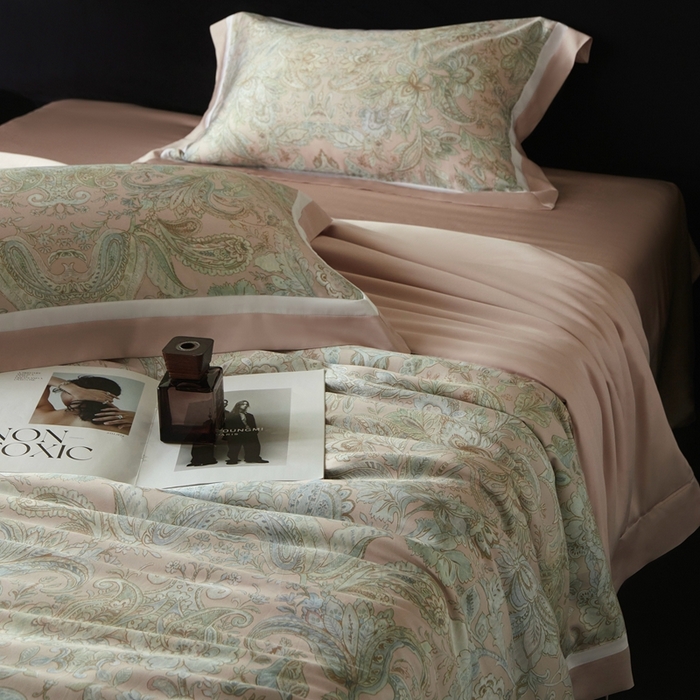 91家纺网 家纺一手货源 找家纺 （总）南通朵美纺织品有限公司 2025新款【DM】100支顶级天丝系列（嵌织带款）