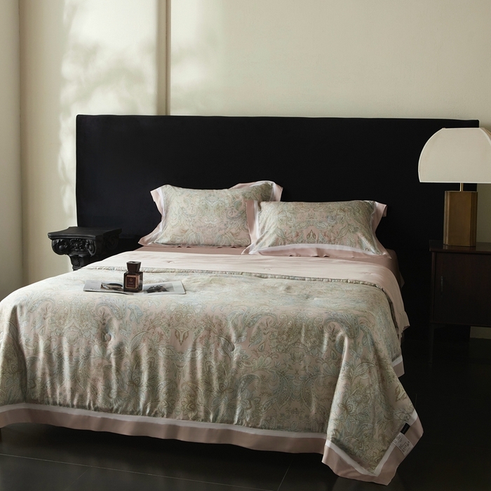 91家纺网 家纺一手货源 找家纺 （总）南通朵美纺织品有限公司 2025新款【DM】100支顶级天丝系列（嵌织带款）