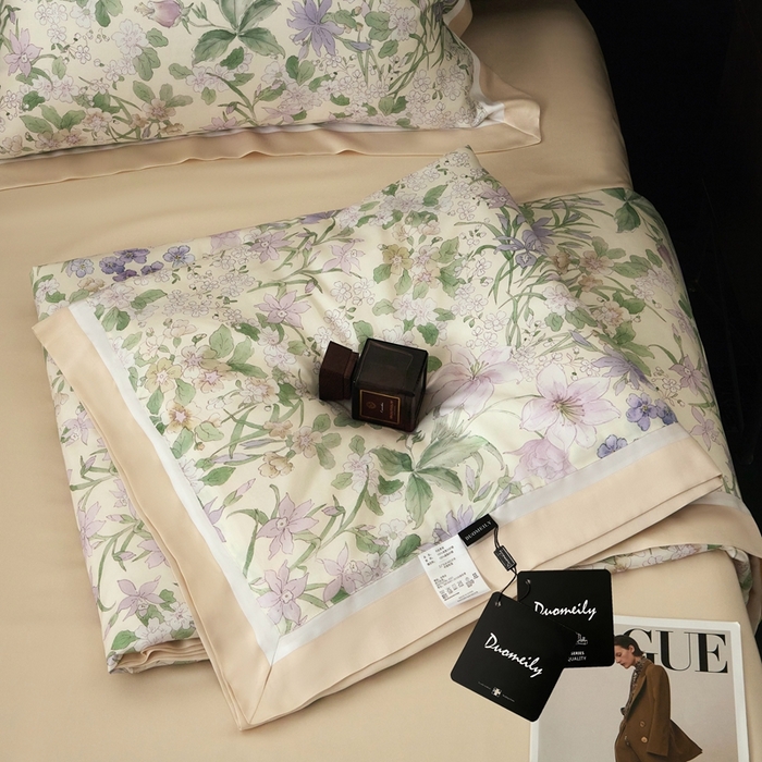 91家纺网 家纺一手货源 找家纺 （总）南通朵美纺织品有限公司 2025新款【DM】100支顶级天丝系列（嵌织带款）