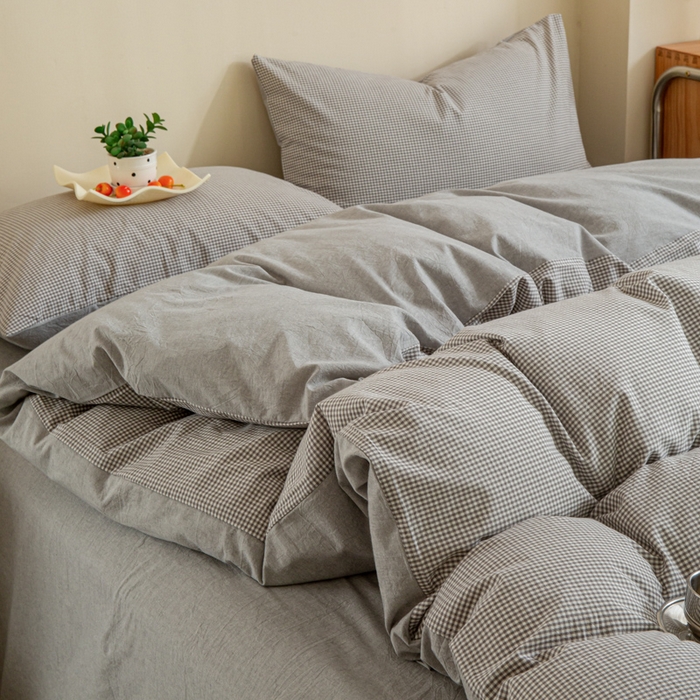 91家纺网 家纺一手货源 找家纺 （总）优米家纺 2025新款色织全棉纯棉40支水洗四件套及床单系列-四件套