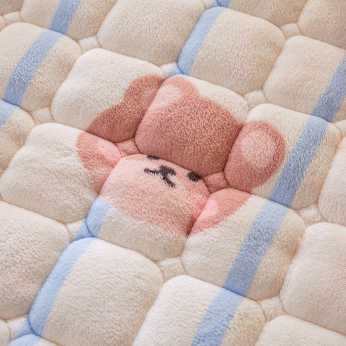 91家纺网 家纺一手货源 找家纺 （总）耐思家纺 2024新款学生上下铺床褥系列-牛奶绒床褥