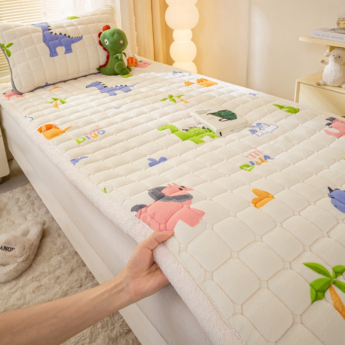 91家纺网 家纺一手货源 找家纺 （总）耐思家纺 2024新款学生上下铺床褥系列-牛奶绒床褥