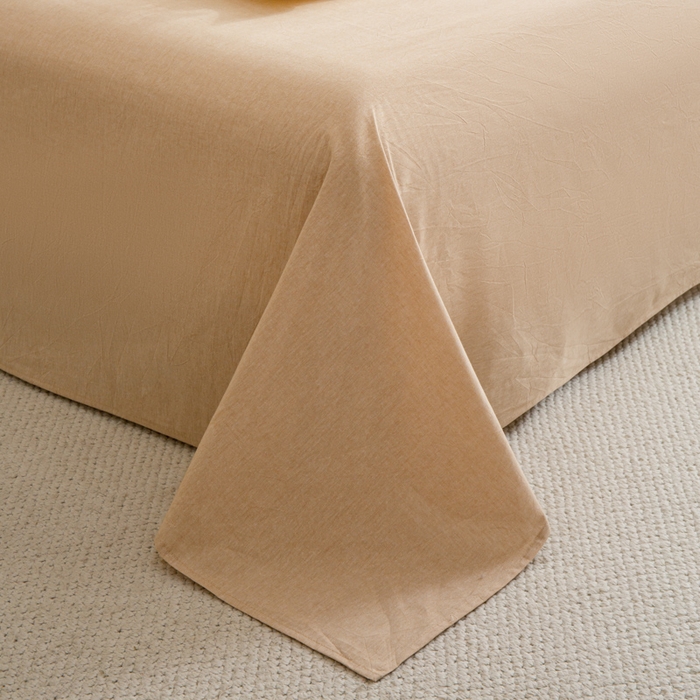 91家纺网 家纺一手货源 找家纺 优米家纺 2025新款色织全棉纯棉40支水洗四件套及床单系列-四件套 古烟咖