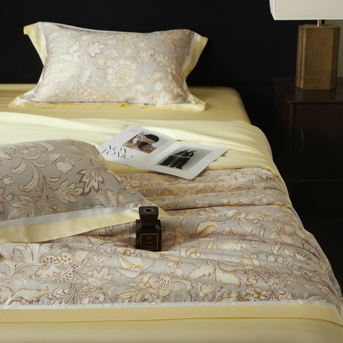 91家纺网 家纺一手货源 找家纺 南通朵美纺织品有限公司 2025新款【DM】100支顶级天丝系列（嵌织带款） 金玉满堂