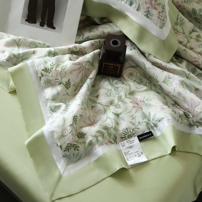 91家纺网 家纺一手货源 找家纺 南通朵美纺织品有限公司 2025新款【DM】100支顶级天丝系列（嵌织带款） 兰亭集