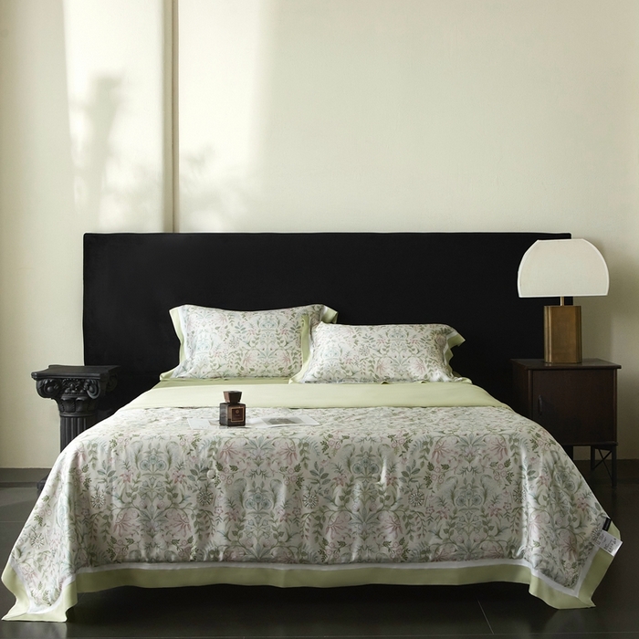 91家纺网 家纺一手货源 找家纺 南通朵美纺织品有限公司 2025新款【DM】100支顶级天丝系列（嵌织带款） 兰亭集