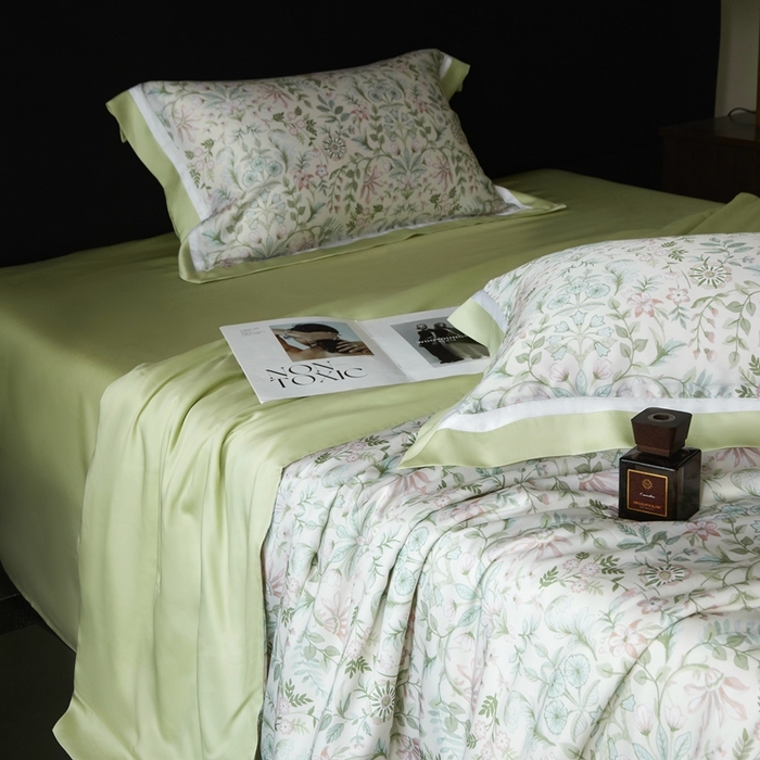 91家纺网 家纺一手货源 找家纺 南通朵美纺织品有限公司 2025新款【DM】100支顶级天丝系列（嵌织带款） 兰亭集