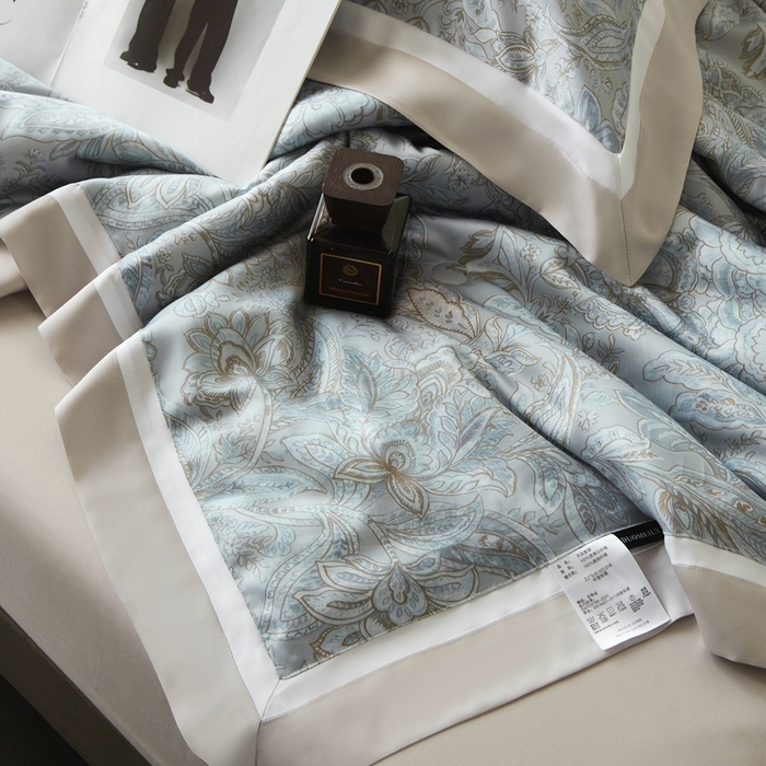 91家纺网 家纺一手货源 找家纺 南通朵美纺织品有限公司 2025新款【DM】100支顶级天丝系列（嵌织带款） 雅风