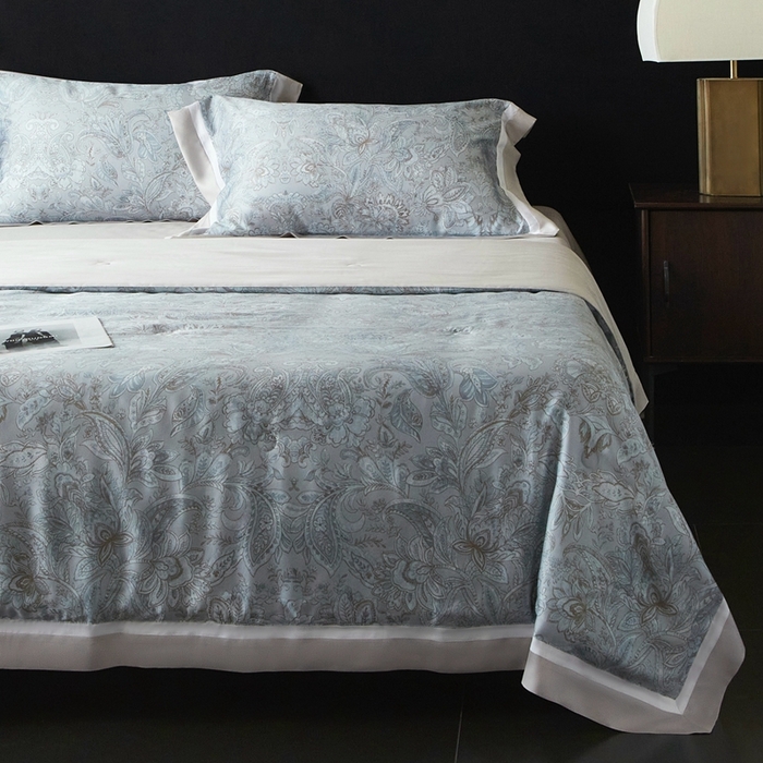 91家纺网 家纺一手货源 找家纺 南通朵美纺织品有限公司 2025新款【DM】100支顶级天丝系列（嵌织带款） 雅风