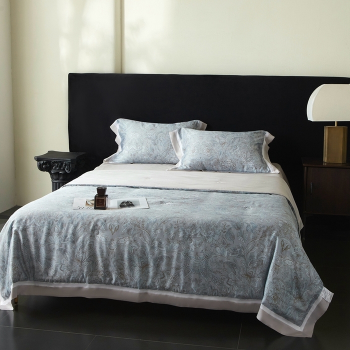 91家纺网 家纺一手货源 找家纺 南通朵美纺织品有限公司 2025新款【DM】100支顶级天丝系列（嵌织带款） 雅风