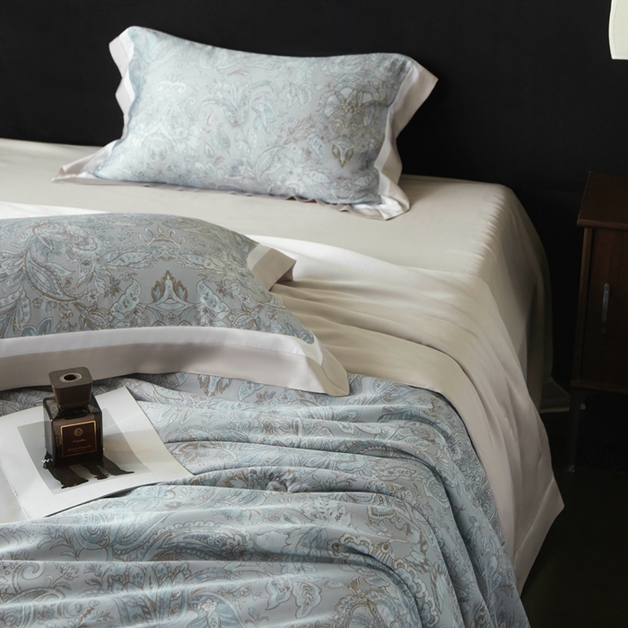 91家纺网 家纺一手货源 找家纺 南通朵美纺织品有限公司 2025新款【DM】100支顶级天丝系列（嵌织带款） 雅风