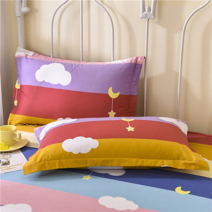 名优家纺 2025新款全棉纯棉韩版小清新系列枕套单件--单枕套 满天星云