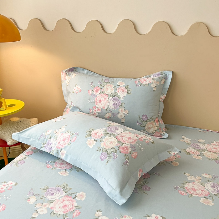 名优家纺 2025新款全棉纯棉韩版小清新系列枕套单件--单枕套 梦柔 兰