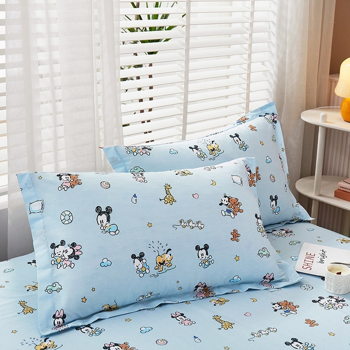 名优家纺 2025新款全棉纯棉韩版小清新系列枕套单件--单枕套 米奇乐园