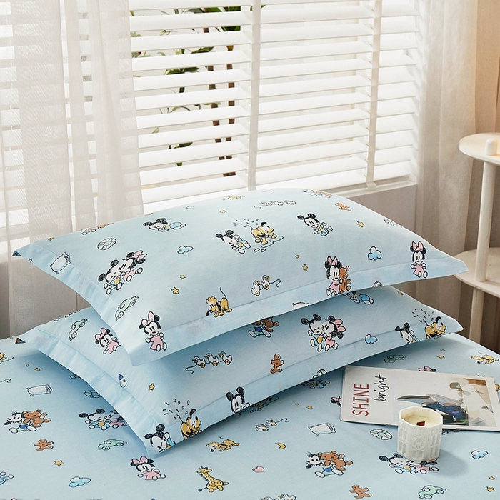 91家纺网 家纺一手货源 找家纺 名优家纺 2025新款全棉纯棉韩版小清新系列枕套单件--单枕套 米奇乐园