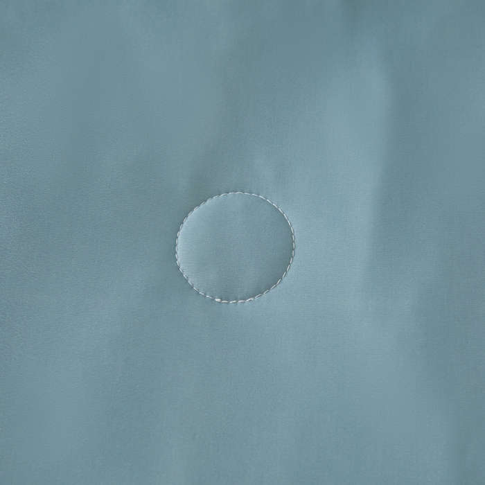 91家纺网 家纺一手货源 找家纺 欧邦 2025春夏新款PE凉感冰豆豆床笠款夏被夏凉被空调被四件套 桃心-蓝