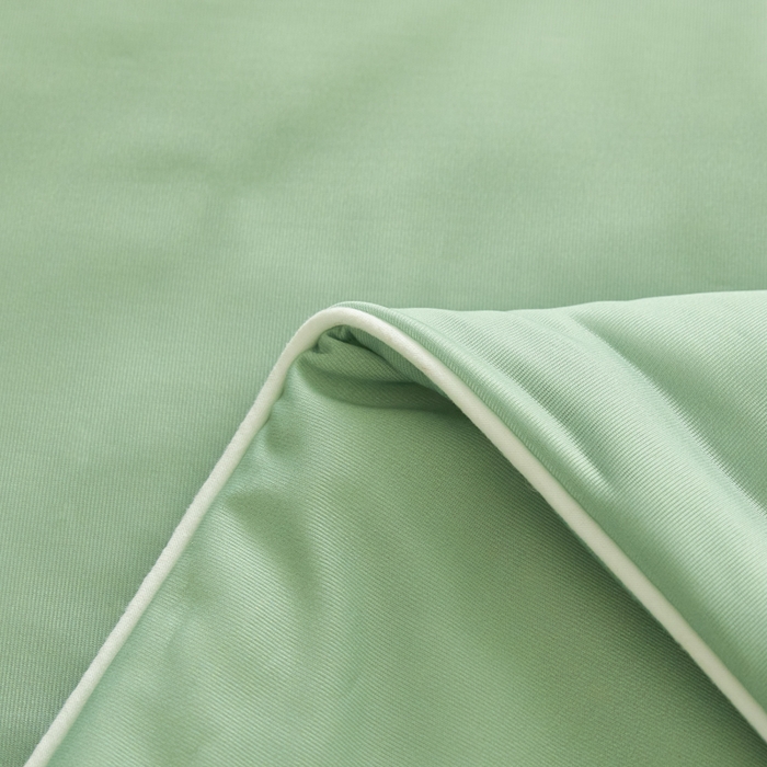 91家纺网 家纺一手货源 找家纺 欧邦 2025春夏新款PE凉感冰豆豆床笠款夏被夏凉被空调被四件套 四叶草-绿