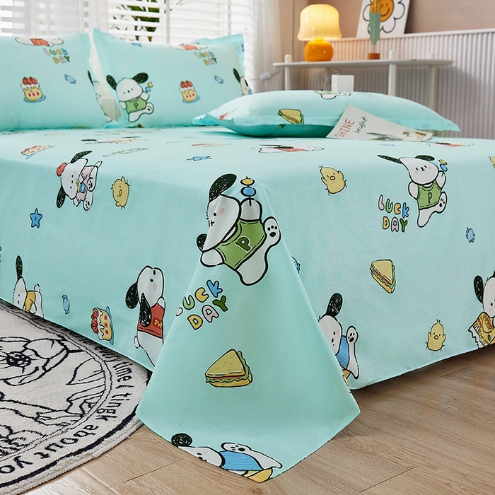 91家纺网 家纺一手货源 找家纺 名优家纺 2025新款全棉纯棉13070韩版小清新系列床单单件--单床单 萌宠时代