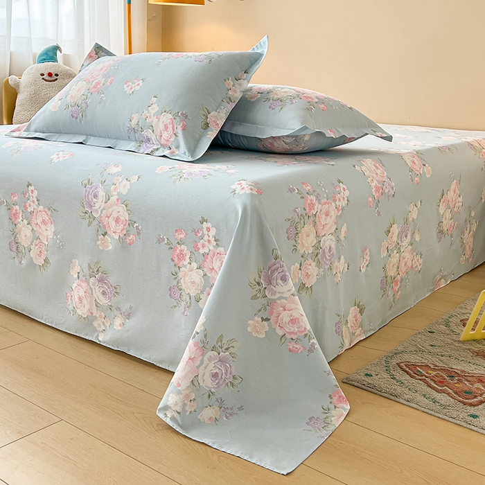 91家纺网 家纺一手货源 找家纺 名优家纺 2025新款全棉纯棉13070韩版小清新系列床单单件--单床单 梦柔 兰