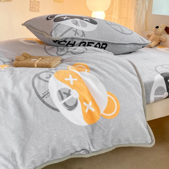 91家纺网 家纺一手货源 找家纺 （总）耐思家纺 2024新款学生宿舍牛奶绒保暖三件套