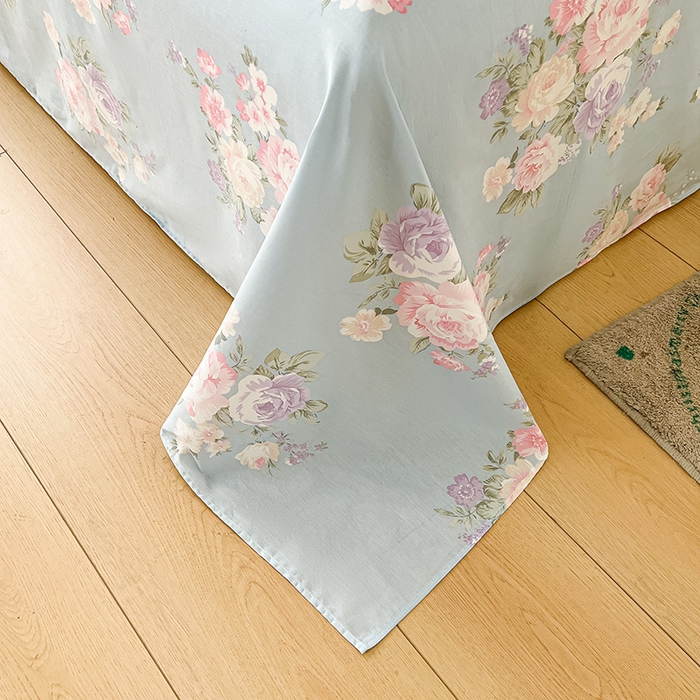 91家纺网 家纺一手货源 找家纺 名优家纺 2025新款全棉纯棉13070韩版小清新系列床单单件--单床单 梦柔 兰