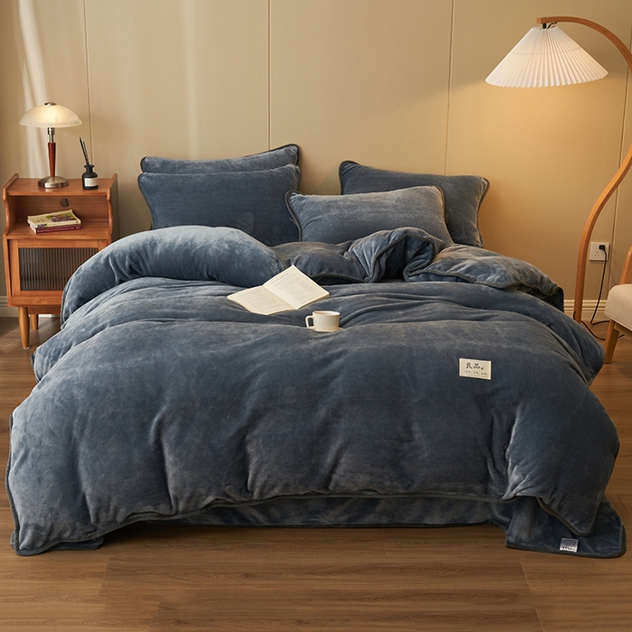 91家纺网 家纺一手货源 找家纺 （总）耐思家纺 2024新款学生宿舍牛奶绒保暖三件套