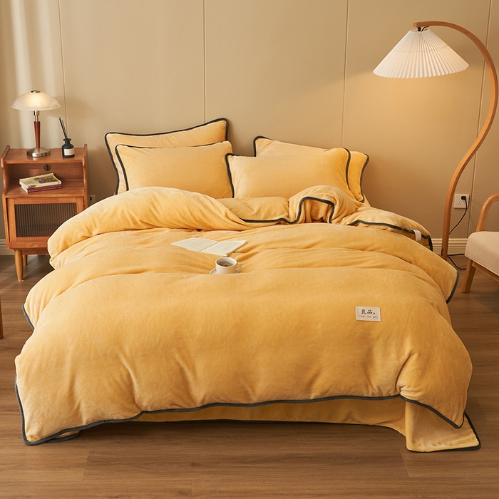 91家纺网 家纺一手货源 找家纺 （总）耐思家纺 2024新款学生宿舍牛奶绒保暖三件套