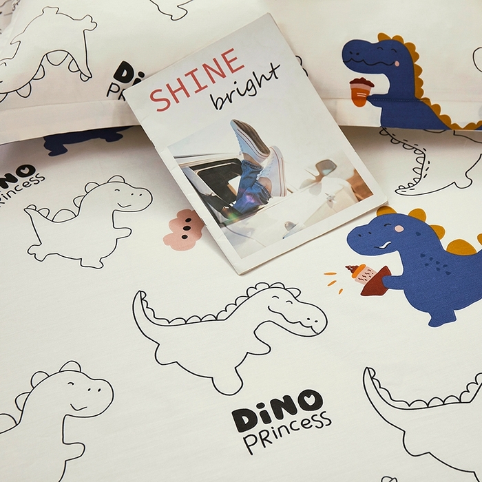 91家纺网 家纺一手货源 找家纺 名优家纺 2025新款全棉纯棉13070韩版小清新系列床单单件--单床单 面包龙