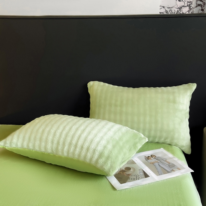 91家纺网 家纺一手货源 找家纺 （总）耐思家纺 2025 新款A类高克重泡泡兔绒套件单品系列-单枕套