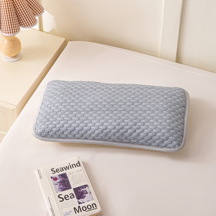 91家纺网 家纺一手货源 找家纺 博雅 2025春夏新款儿童凉感豆豆枕套 枕套单件 凉豆豆灰