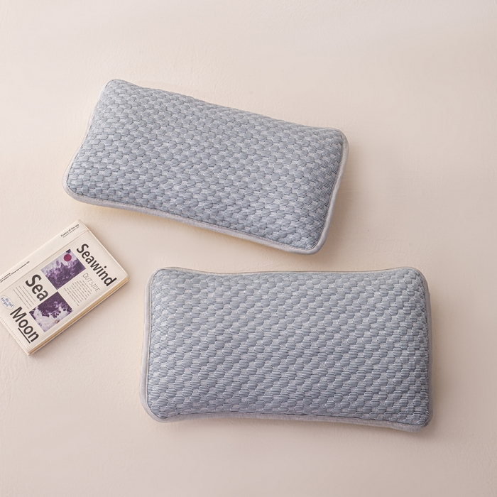 91家纺网 家纺一手货源 找家纺 博雅 2025春夏新款儿童凉感豆豆枕套 枕套单件 凉豆豆灰